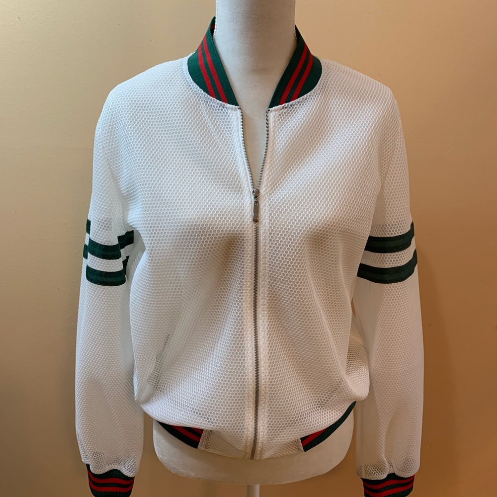 Mod X Women’s Lightweight Bomber White Jacket SzM